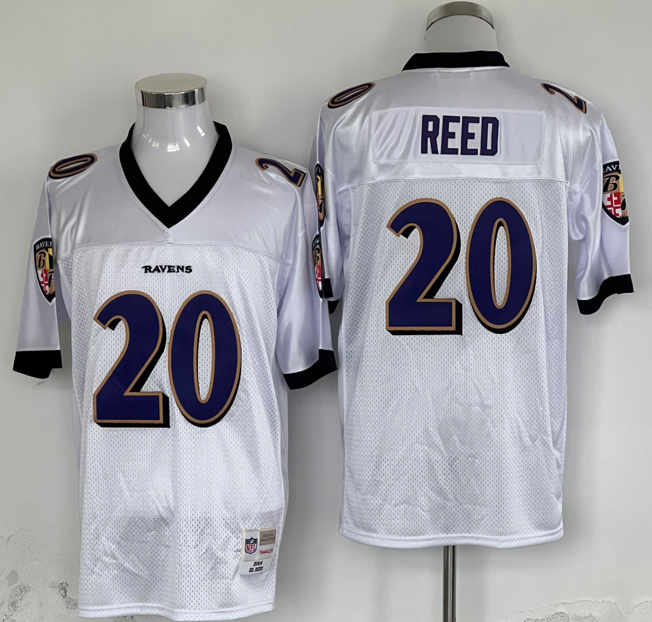 Men's Baltimore Ravens Ed Reed Mitchell & Ness White Legacy Jersey